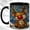 Black, variant on Holiday Reindeer Coffee Mug, Winter Deer Mug, Ceramic 11 oz