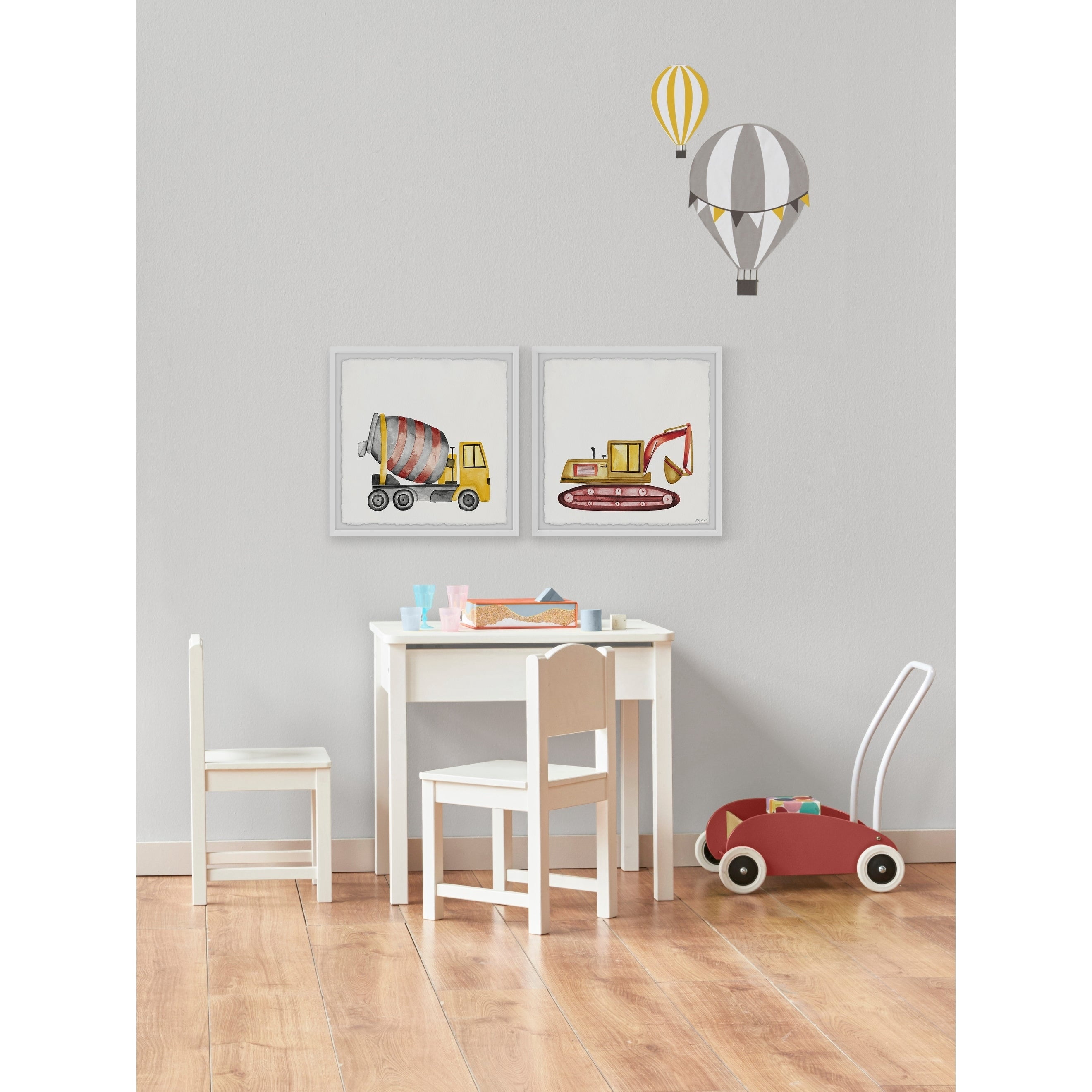 Marmont Hill Printed Construction Framed Art Prints, 18" x 36", Set of 2