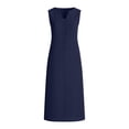 thumbnail image 5 of Yievot Womens Maxi Dress Casual V-Neck Sleeveless Dresses Solid Color Summer Beach Vacation Sundress, 5 of 7