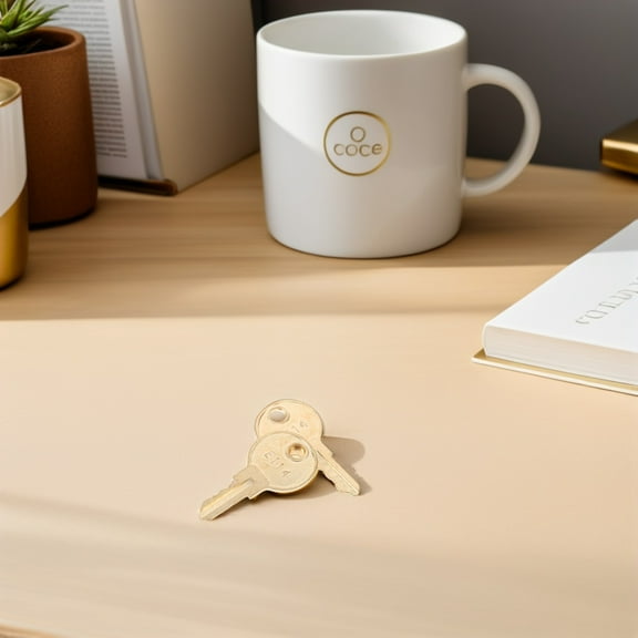 OULII 12Pcs Toilet Paper Dispenser Key Replacement Iron Golden For Restroom Facilities