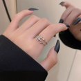 thumbnail image 2 of Adjustable Sterling Silver Deer Ring With Design, 2 of 6