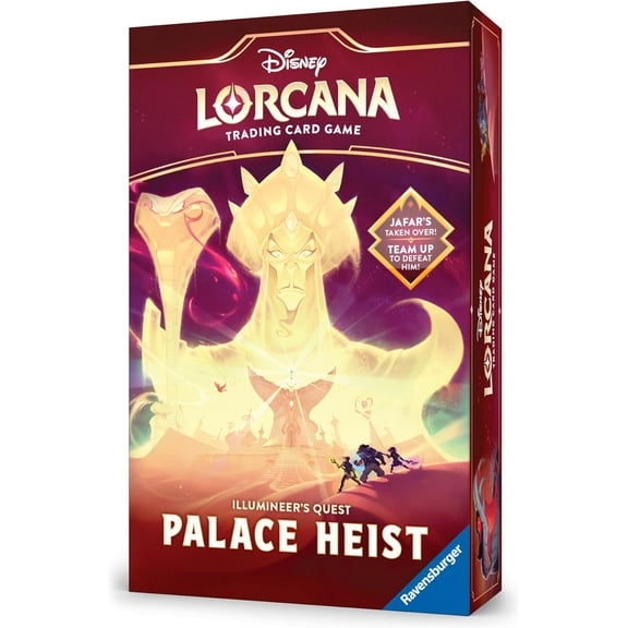 Ravensburger Disney Lorcana TCG: Illumineer’s Quest – Palace Heist | Cooperative Adventure Against Jafar | Solo or Team Play| Includes Exclusive Cards & Playmat | Ages 8 