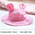 thumbnail image 2 of Saient Summer Lovely Bear's Ear Pet Dog Hat Lattice Dogs Caps For Small Medium Dogs Cats Adjustable Puppy Kitten Hats Pet Accessories Chihuahua, 2 of 6