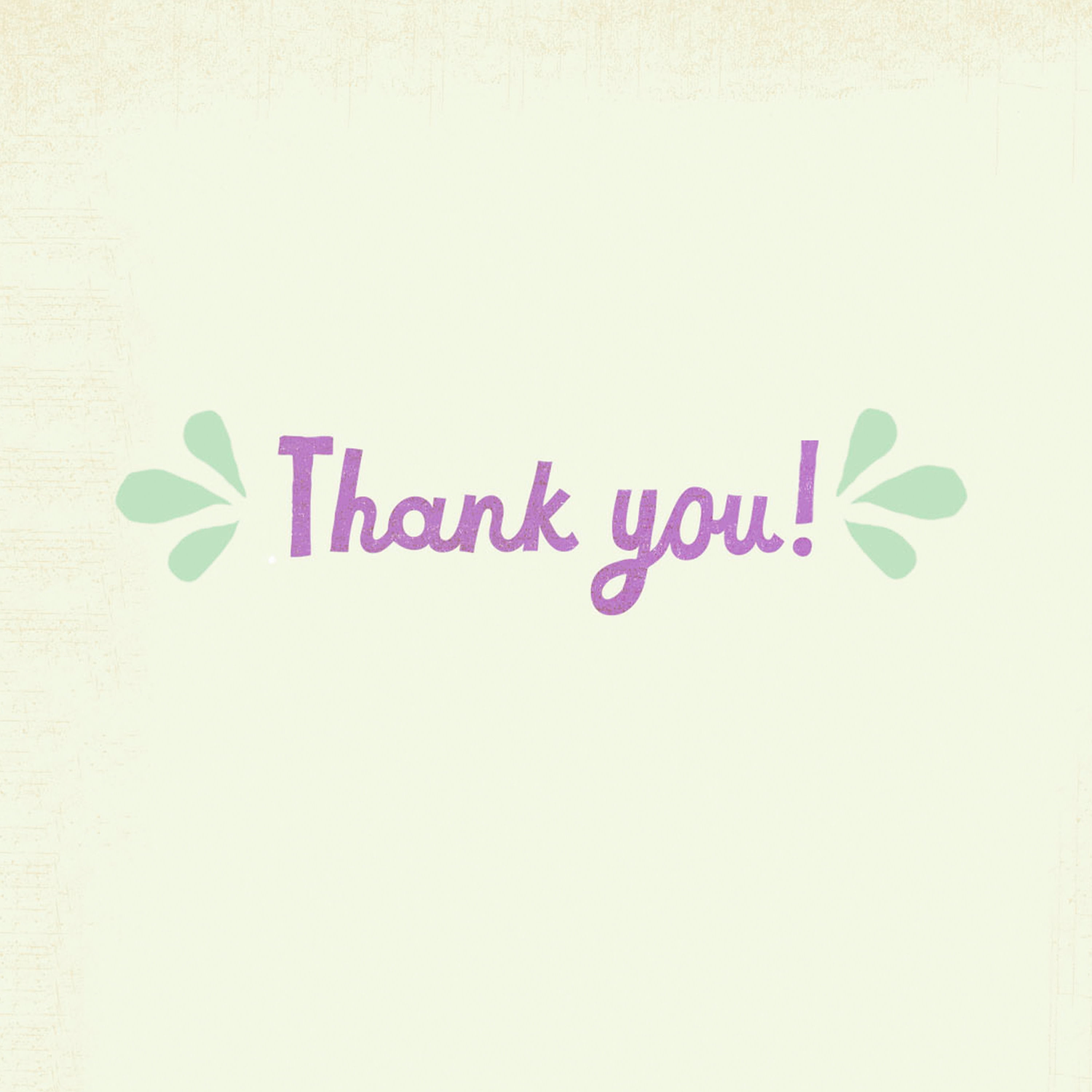 Hallmark Just Because Thank You Card (Colorful Letters Simply Said)
