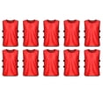 thumbnail image 1 of Chalecos deportivos rojos para entrenamiento de fútbol, baloncesto, fútbol y voleibol: tallas para jóvenes y adultos, 1 of 8
