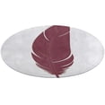 thumbnail image 5 of Garnet And Gold Feather Pattern Round Carpet Circle Rug Outdoor Patio Area Rug Washable Large Area Rugs Hallway Room Decor Fitness Mats, 5 of 8