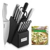 Cuisinart 15pc Stainless Steel Hollow Handle Block Set + Not Your Mother's Weeknight Cooking