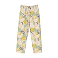 thumbnail image 6 of Uemuo Lemon Leaves Pattern Men's Wide Leg Palazzo Lounge Pants with Pockets Light Weight Loose Comfy Casual Pajama Pants-Large, 6 of 9