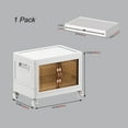 thumbnail image 4 of MECOLOR Foldable Storage Bins with Lids 8.98 Gal, Plastic Stackable Storage Containers with Wheels, Collapsible Closet Organizers for Bedroom, Kitchen, Camping (1 pack), 4 of 9
