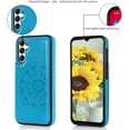 thumbnail image 6 of Designed for Samsung Galaxy A54 Case Wallet with Card Holder,Women Mandala Emboss PU Leather with Stand Credit Card Slots Magnetic Clasp Slim Flip Protective Phone Case for Galaxy A54 5G (Blue), 6 of 14