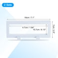 thumbnail image 2 of Uxcell 2 Pcs 3D Floating Display Case, 7.1 x 2.8 x 0.8 Inch Floating Frame Display Holder Stand, Transparent PE Jewelry Storage Box, White, 2 of 6