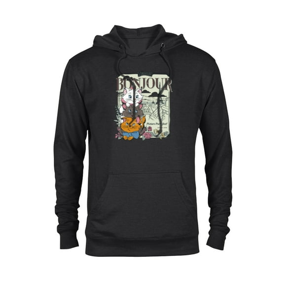 Disney The Aristocats Bonjour - Pullover Hoodie for Adults - Customized-Black