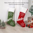 thumbnail image 3 of Kearding Felpa Navidad Goodie Bolsa Colgador Calcetines Regalos Embalaje Colgante Colgante Copo de nieve Letras en inglés Medias de almacenamiento Fiesta CONTENTO, 3 of 6