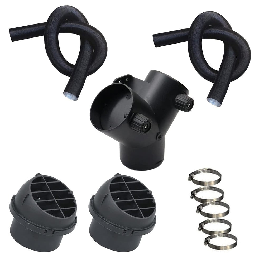75Mm Pipe Ducting Y Piece + Warm Air-Outlet Vent + Hose Clip For Diesel-Heater Fangkenuo