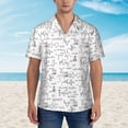 thumbnail image 2 of Gaeub Chemical Formulas Print Men's Hawaiian Shirt,Button Down Short Sleeves Shirts,Tropical Beach Casual Button Down Shirts,Large, 2 of 7