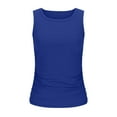 thumbnail image 3 of Giftesty Tank Tops for Women Summer Women Solid Color Round Neck Pocket Sleeveless Casual Tee Tops Tank, 3 of 8