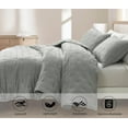 thumbnail image 4 of Chezmoi Collection Glen 3-Piece Crescent Stitched Quilt Set, King Size, Light Gray, Rayon Derived from Bamboo & Polyester Blended, Soft Breathable Cooling Bedspread for Hot Sleepers, 4 of 9