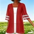thumbnail image 2 of Posijego Womens Chiffon Cardigans Lightweight Short Sleeve Open Front Casual Summer Beach Cardigans Jackets for Women, 2 of 7