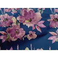 thumbnail image 4 of oneOone Cotton Poplin Royal Blue Fabric Flower & Leaves Watercolor Diy Clothing Quilting Fabric Print Fabric By Yard 42 Inch Wide, 4 of 4