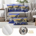 thumbnail image 6 of Blue Grassland Outdoor Waterproof Pillow Covers, Natural Zebra Yellow Woldflowers Hills Decorative Square Throw Pillowcase Sofa Cushion Sham for Patio/Couch/Chair, 24"x24" 2 Pack, 6 of 8