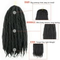 thumbnail image 2 of Marley Twist Braiding Hair 18 Inch Marley Twist Hair Long Cuban Twist Hair 8 Packs Afro Kinky Curly Twist Crochet Hair Synthetic Marley Hair Extensions (18 Inch 8packs, 1B), 2 of 5
