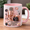 Black, variant on Content Creator Ceramic Coffee Mug with Microphone Camera Design, Pink Gift Cup