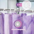 thumbnail image 3 of Extra Long Shower Curtain - Purple Pink Tie Dye Marble Lavender Abstract Modern Fabric Cloth Bath Shower Curtain Set with 12 Hooks Bathroom Decor Accessories Bathtub Curtain, 72"x78", 3 of 6