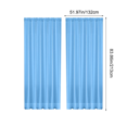 thumbnail image 4 of Sheer Curtains 2 Panels - Light Filtering Privacy Sheers for Living Room/Bedroom, Light Filtering Transparent Semi Sheer Panel Drapes, Per Panel W52 X L84 inches, 4 of 5