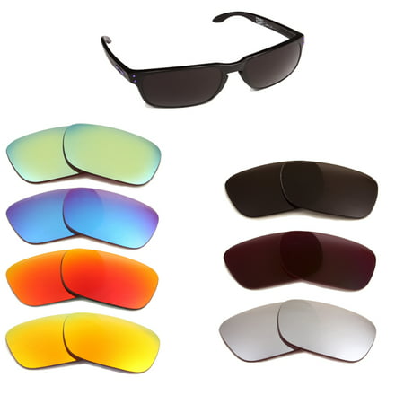 New SEEK Polarized Replacement Lenses for Oakley HOLBROOK Silver Mirror
