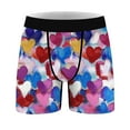 thumbnail image 4 of Ousvtion Valentine's Day Mens Trunks Love Heart Print Boxer Briefs Valentines Rose Boxers Underwear Comfort Soft Brief Gift for Men Clearance Deals,B05-Pink,XX-Large, 4 of 5