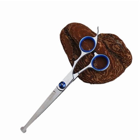 Premium Pet Grooming Scissors Set - Safety Round Tip, Stainless Steel Shears For Dogs & Cats