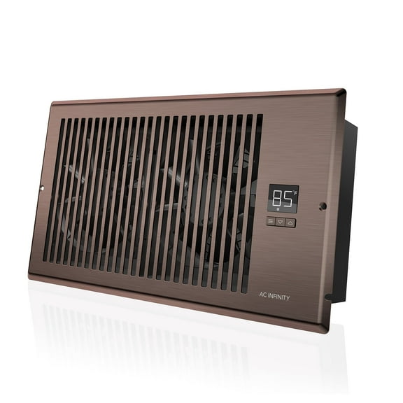 AC Infinity AIRTAP T6 Bronze, Register Booster Fan for 6” x 12” Register Holes, Improves Heating & Cooling Vents, Quiet 10-Speeds, Bluetooth App Control Data Alerts. ONLY FITS 6” x 12” DUCT OPENINGS