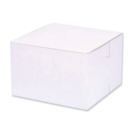 SCT 1509 6 in. x 6 in. x 4 in. Paper Standard Bakery Boxes - White (250/Carton)