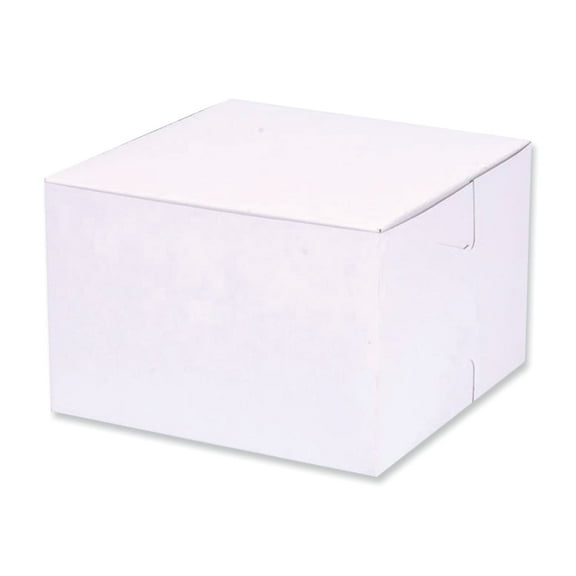 SCT 1509 6 in. x 6 in. x 4 in. Paper Standard Bakery Boxes - White (250/Carton)