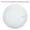 thumbnail image 4 of Uxcell 12 Inch Folding Hanging Wedding Home Party Paper Lanterns White 6 Pack, 4 of 7