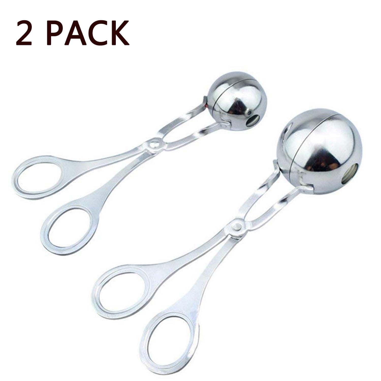 Cake Pop... 2 PCS None-Stick Meat Ballers Stainless Steel Baller Tongs 
