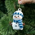 thumbnail image 4 of Christmas Snowman Acrylic Flat Pendant,Cute Tree Ornament and Home Decoration,Festive Holiday Decor for Mantel,Shelf,Tabletop,Seasonal Christmas Party,Gift Idea for Family,Friends-B, 4 of 6