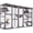 Gray-104"L x 34"W x 69.5"H, variant on Aivituvin Catio Outdoor Cat Enclosure Window Cat House Wall Mounted Wooden Cat Cage with Scratching Posts,Resting Box