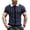 Navy1, variant on Mens Striped Short Sleeve Top Sweaters Collared Fashion Dressy Knit Shirts for Work Business Blouses