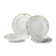 thumbnail image 1 of Ocean Dcor China Dinnerware Set: Set of Fine Porcelain Dishes - Service for Eight - White and Silver Dishes Set for Entertaining and Formal Use - 40 Piece Fine China Dishware Sets, 1 of 2