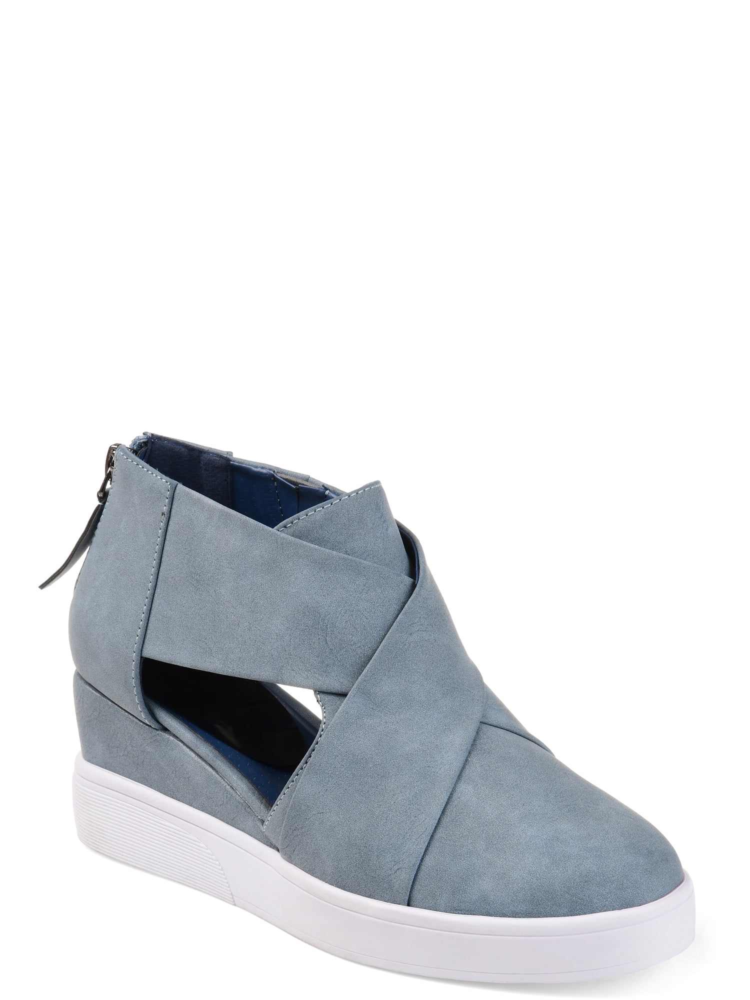 criss cross sneaker wedge