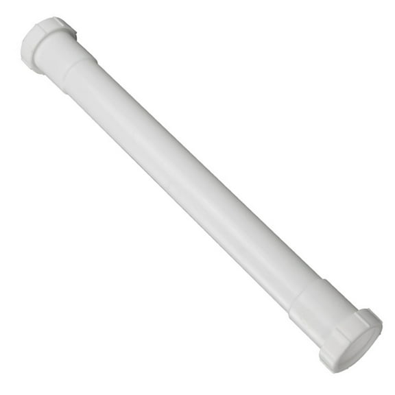 1-1/4" x 16" White Plastic Double End Extension Tube for Kitchen Sink