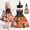 B, variant on Girls Halloween Pumpkin Dresses Kids Princess Skirt