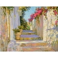 thumbnail image 2 of Obuchovsky, Yury 18x15 White Modern Wood Framed Museum Art Print Titled - Old Stone Street, 2 of 4