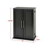Prepac Locking Media Storage Cabinet with Shaker Doors, Black - Walmart.com