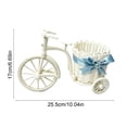 thumbnail image 3 of Bklubk Faux Rattan Weave Tricycle Shaped Flower Basket With Wheel And Handle Multi Functional Storage Basket Fruit Basket Cute Rural Decor For Weddings Party Festivals, 3 of 6