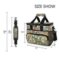 thumbnail image 3 of FORMRS Insulated Cooler Bag 24 Cans Capacity Soft Leakproof Lunch Box with Side Pockets, Beige Floral Garden, 3 of 7
