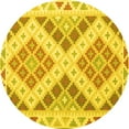 thumbnail image 1 of Ahgly Company Machine Washable Indoor Round Southwestern Yellow Country Area Rugs, 6' Round, 1 of 4