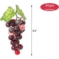 thumbnail image 2 of Artificial Grapes Decor Fake Fruit Plastic Round Grapes Bunches for Home Farmhouse Kitchen Party Wedding Wine Decor (Agate, 10), 2 of 3