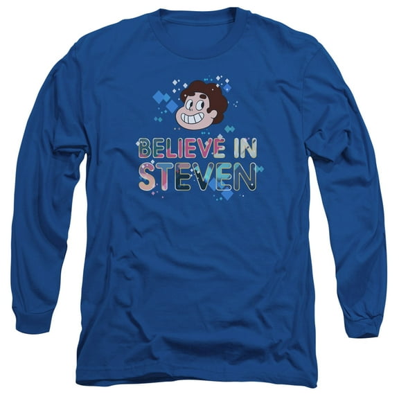 Men's Steven Universe Believe Long Sleeve X-Large Royal Blue
